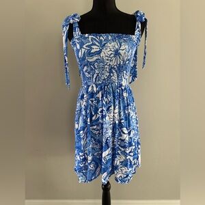 Lilly Pulitzer Riviera Romper Blue Tang Flocking Fabulous Sz S